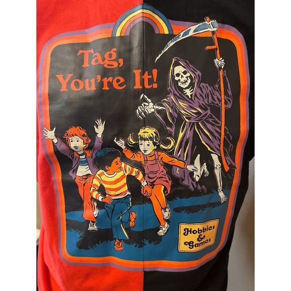 Steven Rhodes Tag You're It Men's Small‎ Shirt Hobbies & Games Black Grim Reaper - Picture 1 of 10
